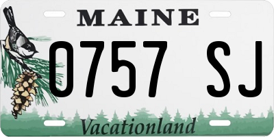 ME license plate 0757SJ