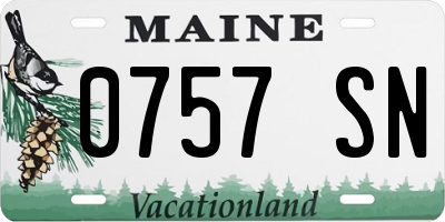 ME license plate 0757SN