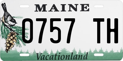 ME license plate 0757TH