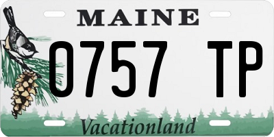 ME license plate 0757TP