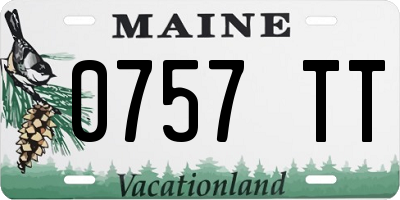 ME license plate 0757TT