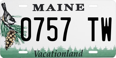 ME license plate 0757TW