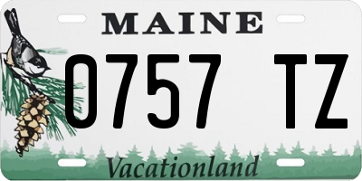 ME license plate 0757TZ