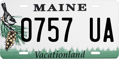 ME license plate 0757UA