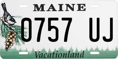 ME license plate 0757UJ