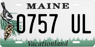 ME license plate 0757UL
