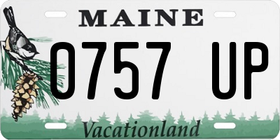 ME license plate 0757UP