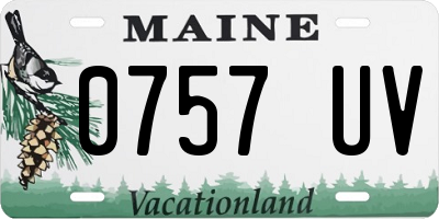 ME license plate 0757UV