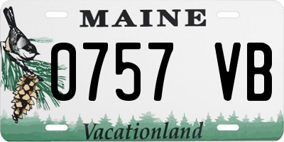 ME license plate 0757VB