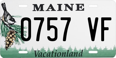 ME license plate 0757VF