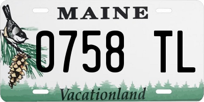 ME license plate 0758TL