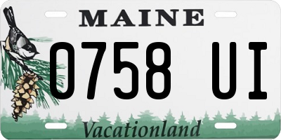 ME license plate 0758UI
