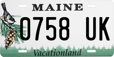 ME license plate 0758UK