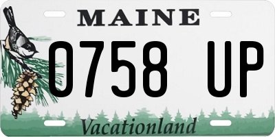 ME license plate 0758UP