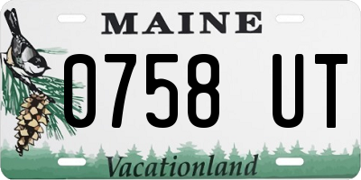 ME license plate 0758UT