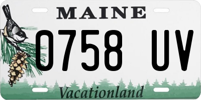 ME license plate 0758UV