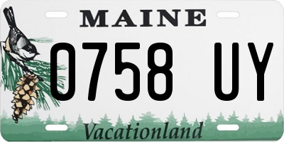 ME license plate 0758UY