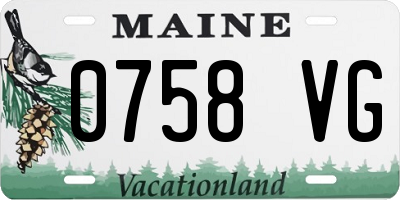 ME license plate 0758VG