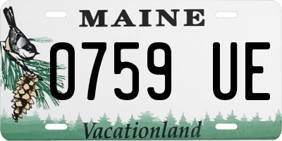 ME license plate 0759UE