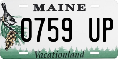 ME license plate 0759UP