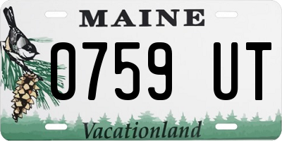 ME license plate 0759UT