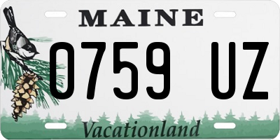 ME license plate 0759UZ