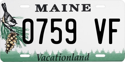 ME license plate 0759VF