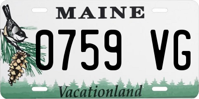 ME license plate 0759VG