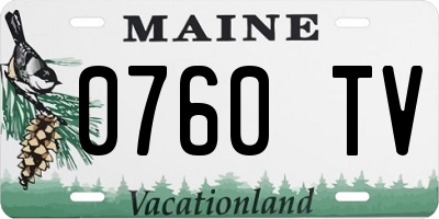 ME license plate 0760TV