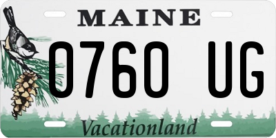 ME license plate 0760UG