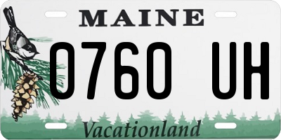 ME license plate 0760UH
