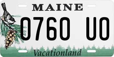 ME license plate 0760UO