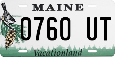 ME license plate 0760UT