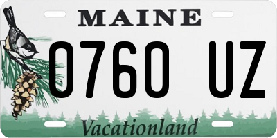 ME license plate 0760UZ