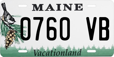 ME license plate 0760VB
