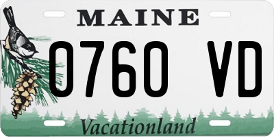 ME license plate 0760VD