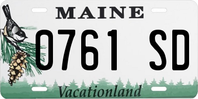 ME license plate 0761SD
