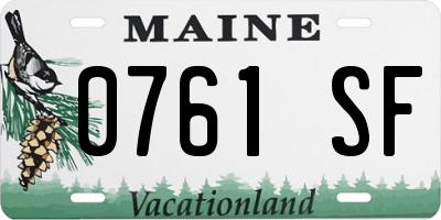 ME license plate 0761SF