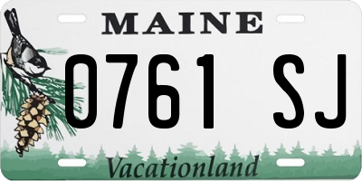 ME license plate 0761SJ