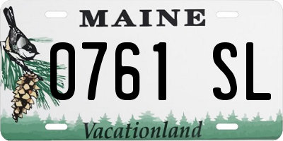 ME license plate 0761SL
