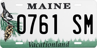ME license plate 0761SM