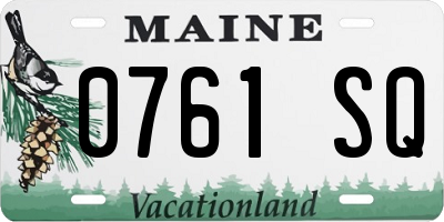 ME license plate 0761SQ