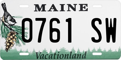 ME license plate 0761SW
