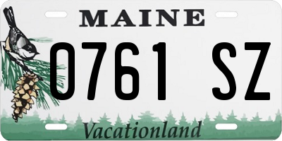 ME license plate 0761SZ