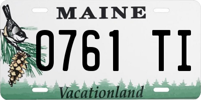 ME license plate 0761TI