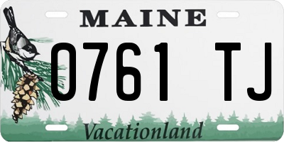 ME license plate 0761TJ