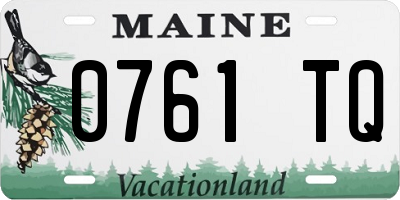 ME license plate 0761TQ