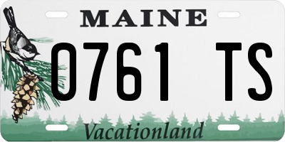 ME license plate 0761TS