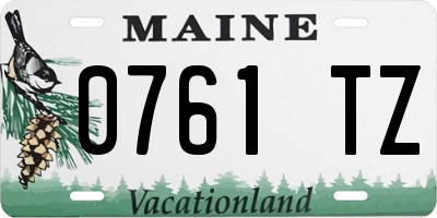 ME license plate 0761TZ