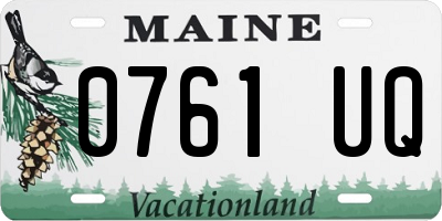 ME license plate 0761UQ